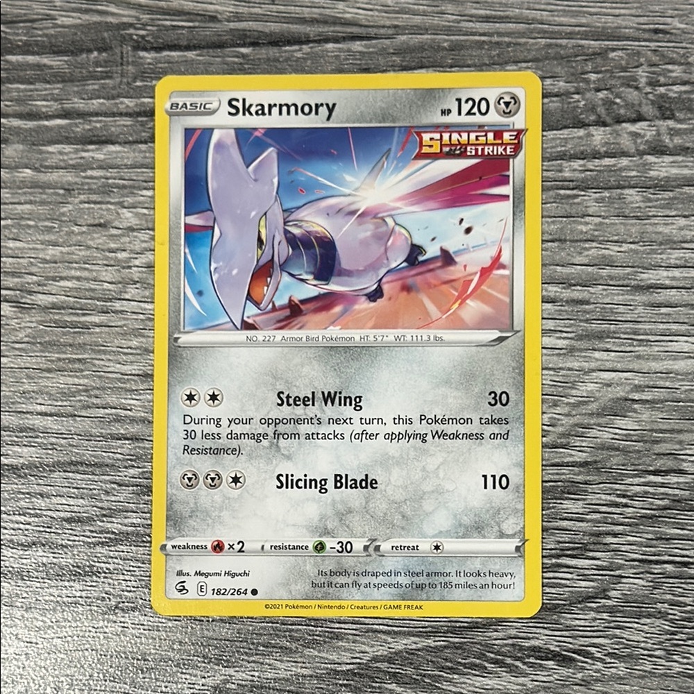 Pokémon | Fusion Strike #182/264: Skarmory (2021) - Collectible Trading Card
